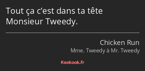 Tout ça c’est dans ta tête Monsieur Tweedy.