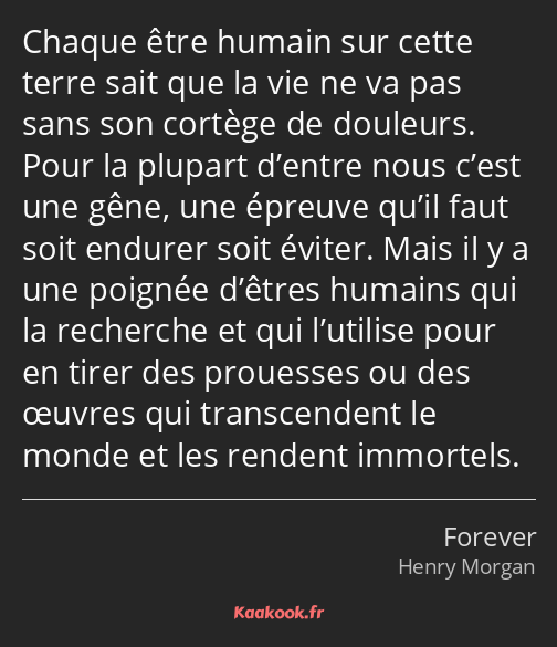 Chaque être humain sur cette terre sait que la vie ne va pas sans son cortège de douleurs. Pour la…