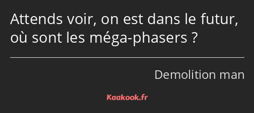 Attends voir, on est dans le futur, où sont les méga-phasers ?