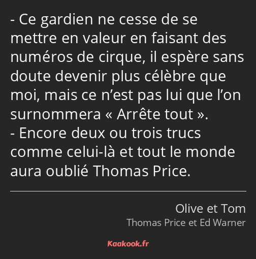 Ce gardien ne cesse de se mettre en valeur en faisant des numéros de cirque, il espère sans doute…