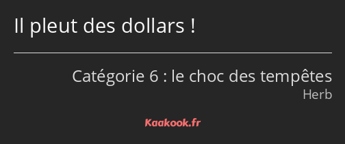 Il pleut des dollars !