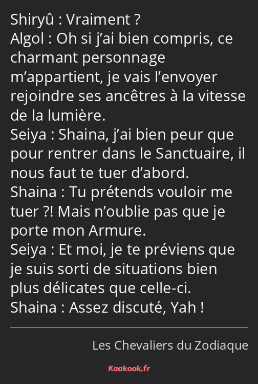 Vraiment ? Oh si j’ai bien compris, ce charmant personnage m’appartient, je vais l’envoyer…