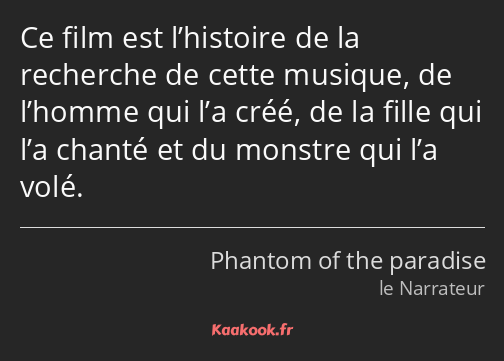 Ce film est l’histoire de la recherche de cette musique, de l’homme qui l’a créé, de la fille qui…