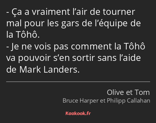 Ça a vraiment l’air de tourner mal pour les gars de l’équipe de la Tôhô. Je ne vois pas comment la…