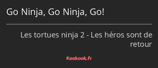 Go Ninja, Go Ninja, Go!