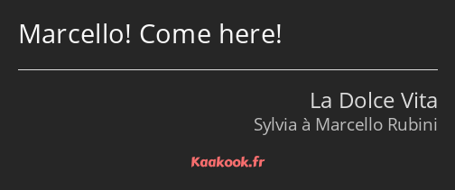 Marcello! Come here!