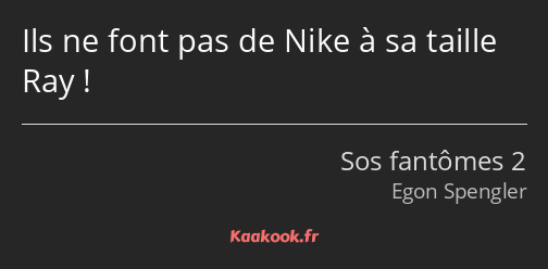 Ils ne font pas de Nike à sa taille Ray !