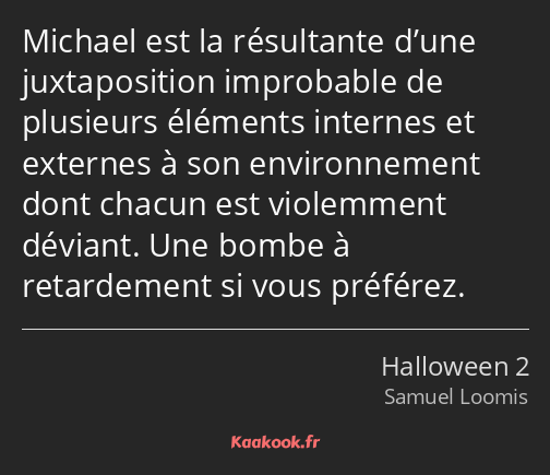 Michael est la résultante d’une juxtaposition improbable de plusieurs éléments internes et externes…