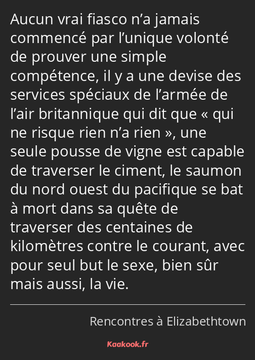 Aucun vrai fiasco n’a jamais commencé par l’unique volonté de prouver une simple compétence, il y a…