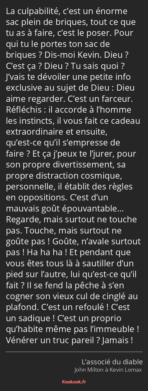 Citation La Culpabilite C Est Un Enorme Sac Plein De Kaakook
