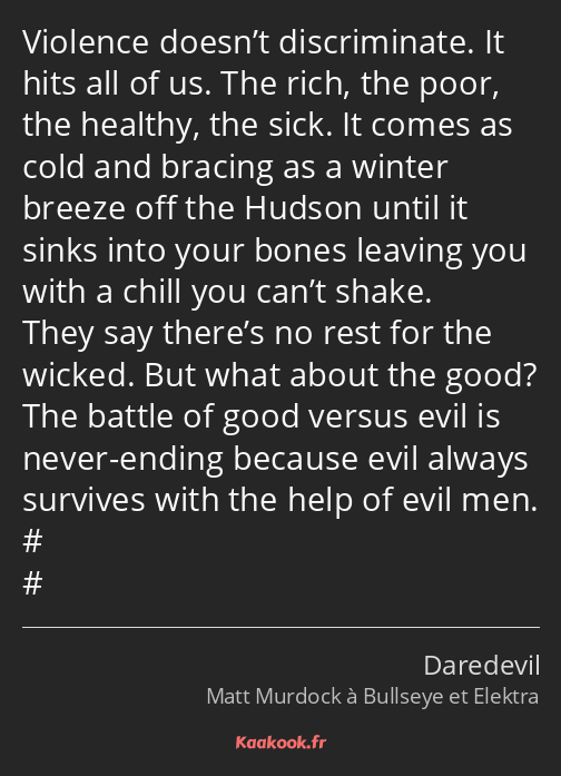 Violence doesn’t discriminate. It hits all of us. The rich, the poor, the healthy, the sick. It…