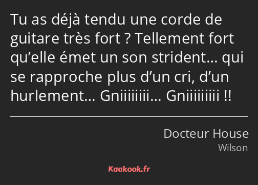 Tu as déjà tendu une corde de guitare très fort ? Tellement fort qu’elle émet un son strident… qui…