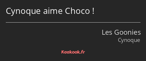 Cynoque aime Choco !