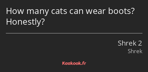 How many cats can wear boots? Honestly?