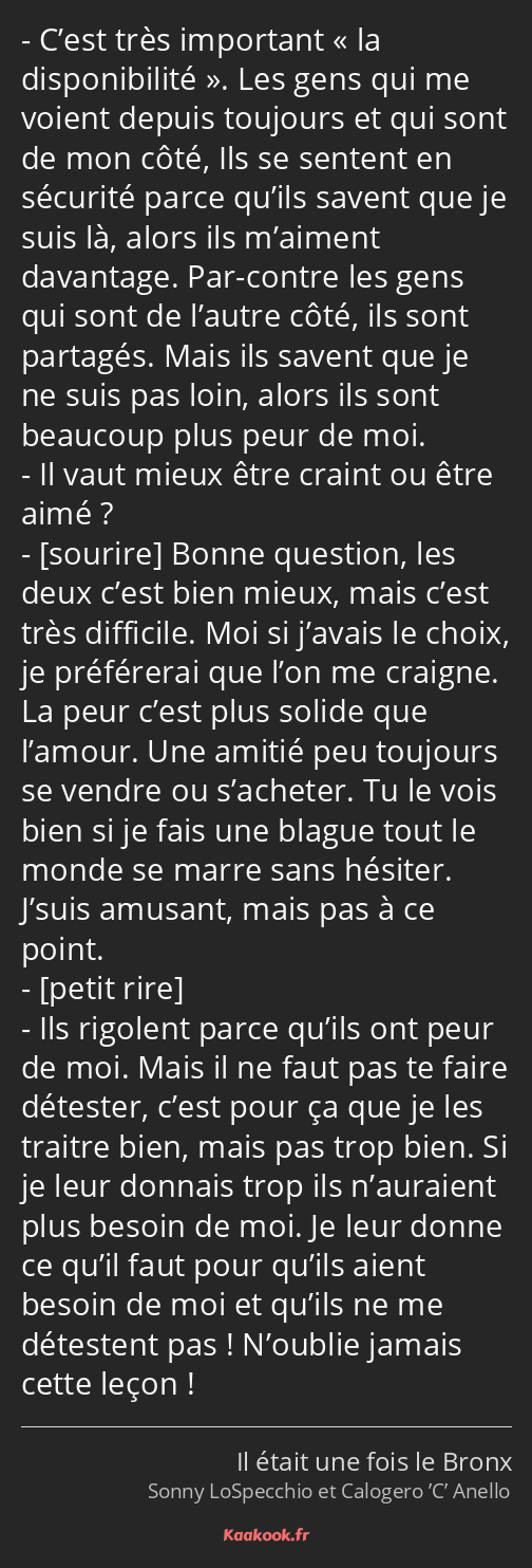 Citation C Est Tres Important La Disponibilite Les Kaakook