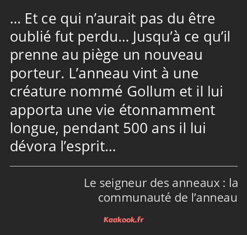 … Et ce qui n’aurait pas du être oublié fut perdu… Jusqu’à ce qu’il prenne au piège un nouveau…