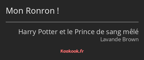 Mon Ronron !