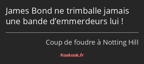 James Bond ne trimballe jamais une bande d’emmerdeurs lui !