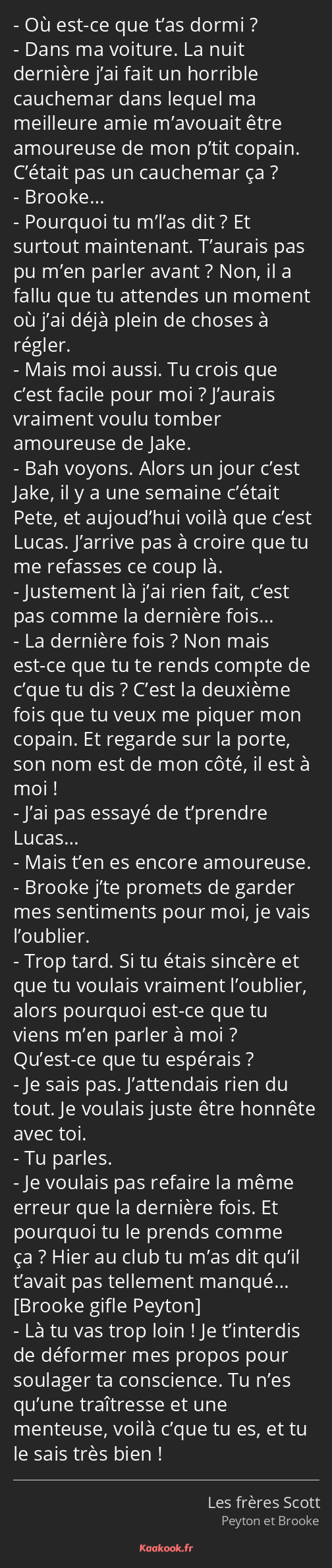 Citation Ou Est Ce Que T As Dormi Dans Ma Voiture La Kaakook