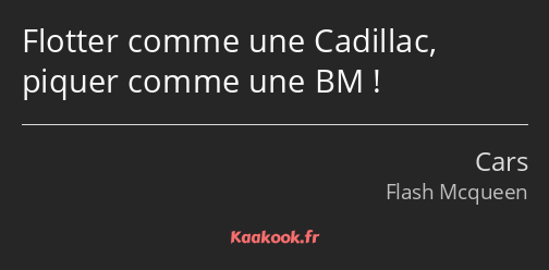 Flotter comme une Cadillac, piquer comme une BM !