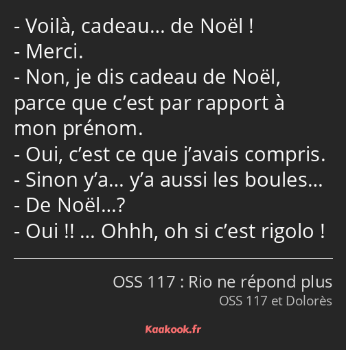 Voilà, cadeau… de Noël ! Merci. Non, je dis cadeau de Noël, parce que c’est par rapport à mon…