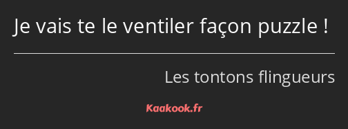 Citation Je Vais Te Le Ventiler Facon Puzzle Kaakook