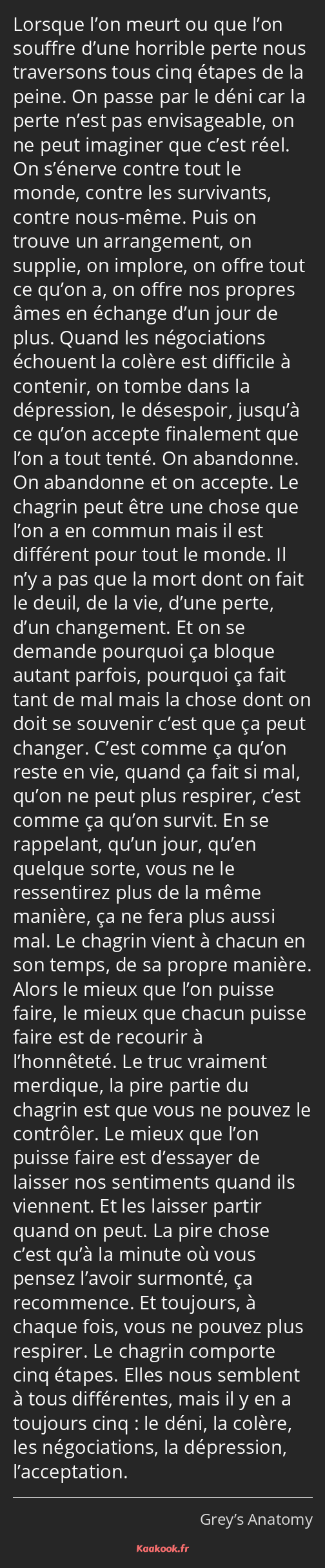 Citation Lorsque L On Meurt Ou Que L On Souffre D Une Kaakook