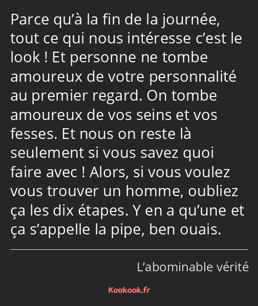 Parce qu’à la fin de la journée, tout ce qui nous intéresse c’est le look ! Et personne ne tombe…