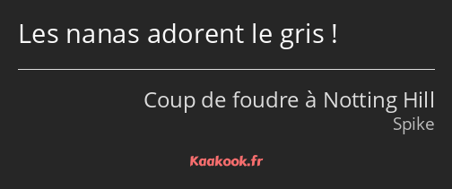 Les nanas adorent le gris !