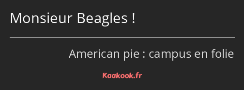 Monsieur Beagles !