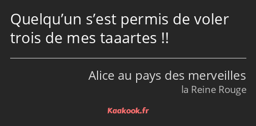 Quelqu’un s’est permis de voler trois de mes taaartes !!